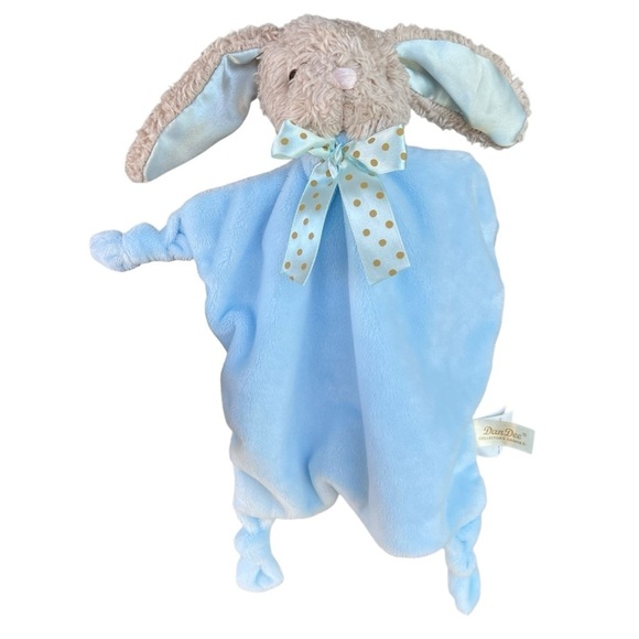 DanDee Bunny Rabbit Plush Lovie Baby Blanket Celebrate Security Soother Rattle - Picture 3 of 11